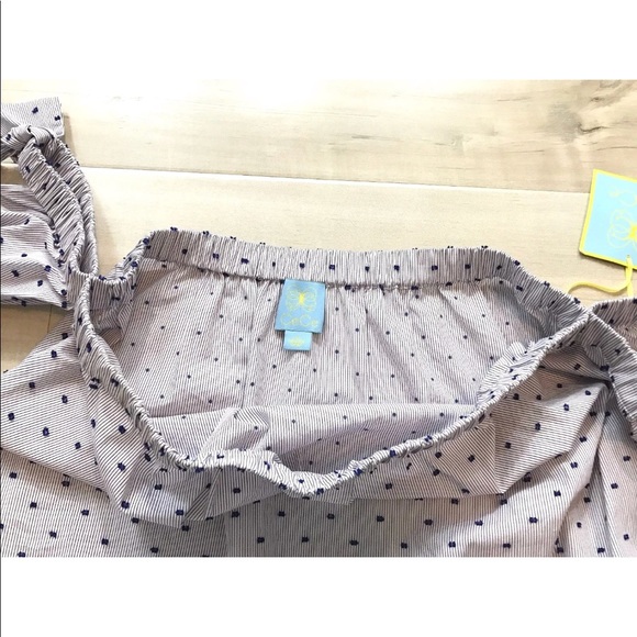 Cece Off Shoulder Shift Dress Swiss dots Polka - Picture 7 of 8